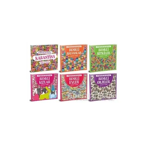 Yetişkinler İçin Boyama Seti (6 Kitap Takım) - Kolektif - Dokuz Yayınları