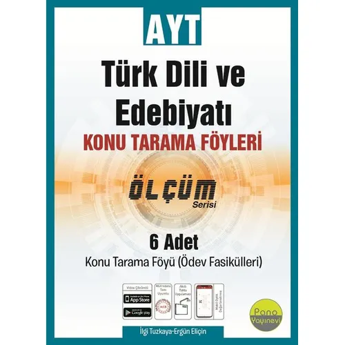 AYT Edebiyat Tarama Föyleri 6 Fasikül Pano Yayınevi