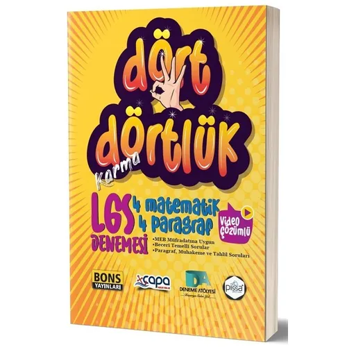 Çapa 8. Sınıf LGS Dört Dörtlük Karma Denemesi Video Çözümlü