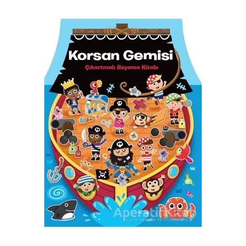 Korsan Gemisi Çıkartmalı Boyama Kitabı - Kolektif - Doğan Kitap