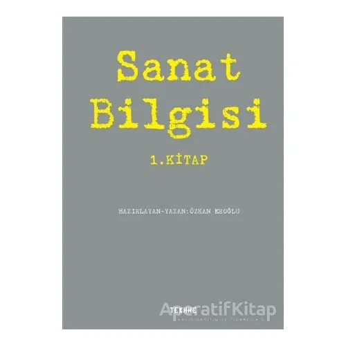 Sanat Bilgisi 1. Kitap - Özkan Eroğlu - Tekhne Yayınları