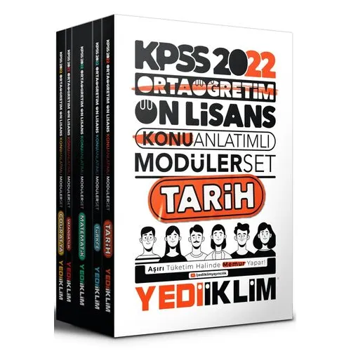 Yediiklim 2022 KPSS Ortaöğretim Ön Lisans GY-GK Konu Anlatımlı Modüler Set
