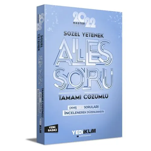 Yediiklim 2022 Master Serisi Ales Sözel Yetenek Çözümlü Soru Bankası