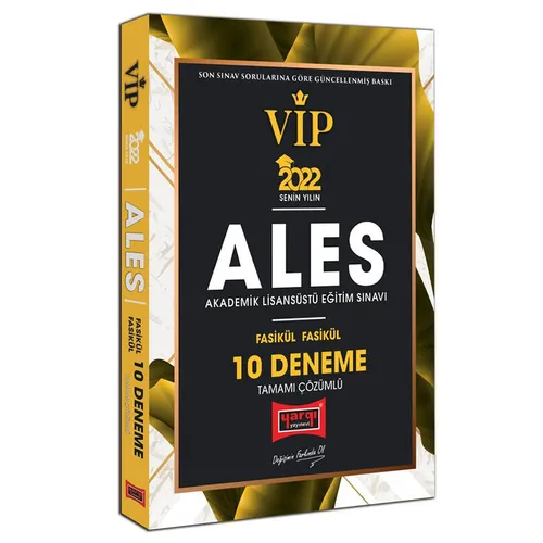 Yargı 2022 ALES VIP Tamamı Çözümlü Fasikül Fasikül 10 Deneme