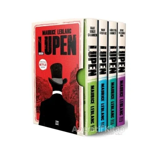 Arsen Lüpen-Kutulu Siyah Set (4 Kitap Takım) - Maurice Leblanc - Dokuz Yayınları