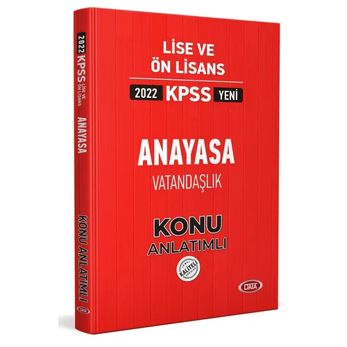 2022 KPSS Lise & Ön Lisans Anayasa Vatandaşlık Konu Anlatımlı Data Yayınları