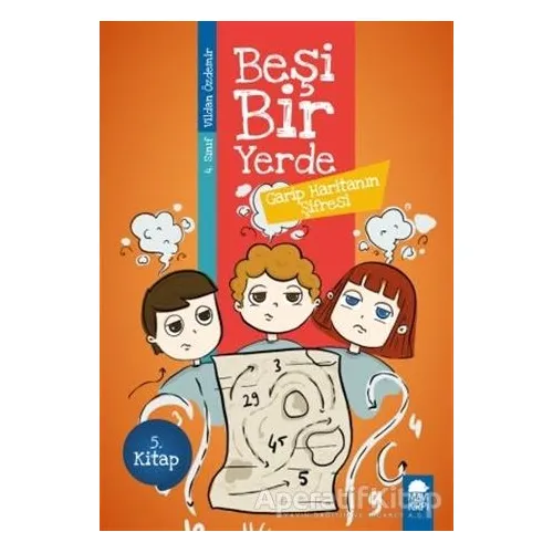Garip Haritanın Şifresi - Beşi Bir Yerde 5. Kitap (4. Sınıf) - Vildan Özdemir - Mavi Kirpi Yayınları