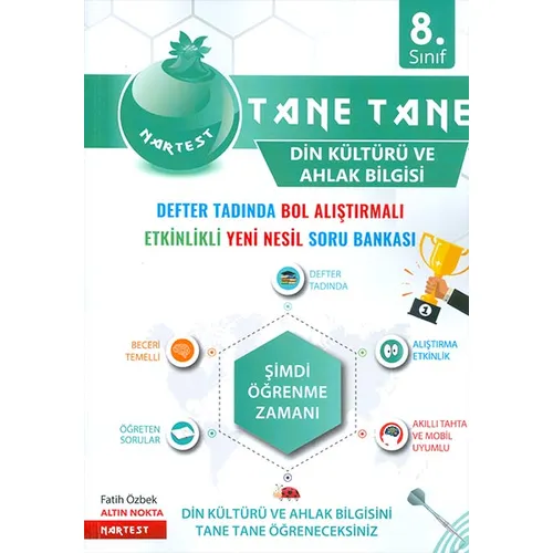 8.Sınıf Yeşil Defter Tadında Tane Tane Din Kültürü Ve Ahlak Bilgisi Nartest Yayınları
