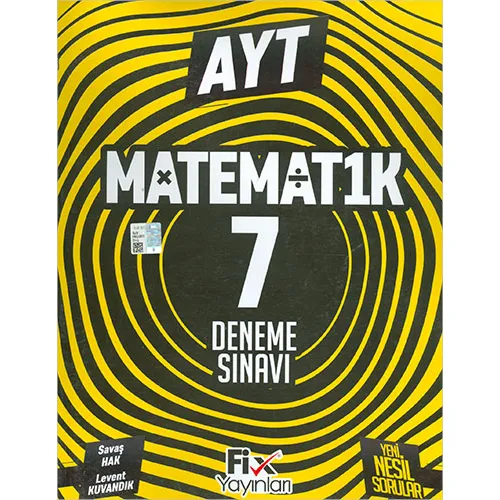 2023 AYT Matematik 7 Denemeleri - Savaş Hak - Fix Yayınları