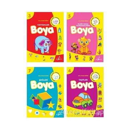 Okul Öncesi Boyamalı Alıştırma 10 Kitap Takım - Kolektif - Çocuk Gezegeni
