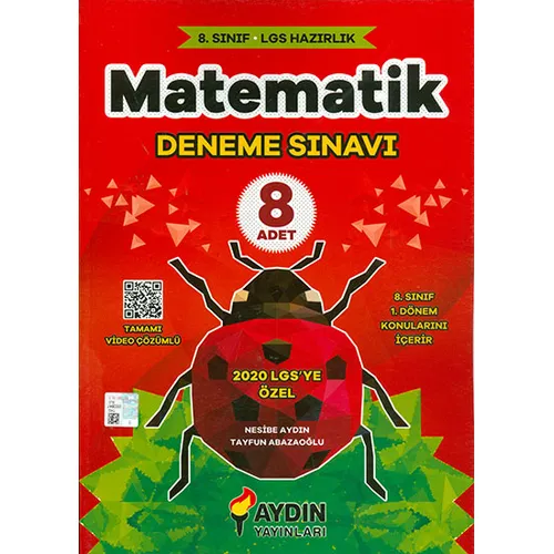 8. Sınıf LGS 1. Dönem Matematik 8 Deneme Aydın Yayınları