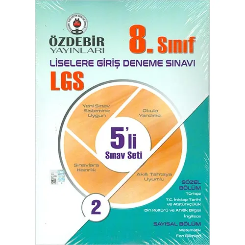 Özdebir 8.Sınıf LGS 5li Deneme Sınav Seti