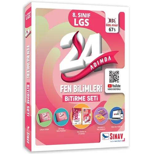 Sınav 8. Sınıf LGS 24 Adımda Fen Bilimleri Bitirme Seti