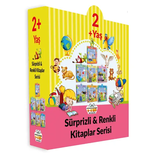 2+ Yaş Sürprizli ve Renkli Kitaplar Serisi (7 Kitap Set) - 0-6 Yaş Yayınları