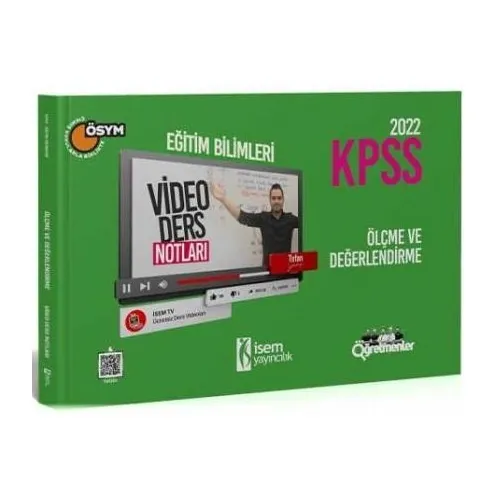 İsem 2022 KPSS Eğitim Bilimleri Ölçme ve Değerlendirme Video Ders Notları