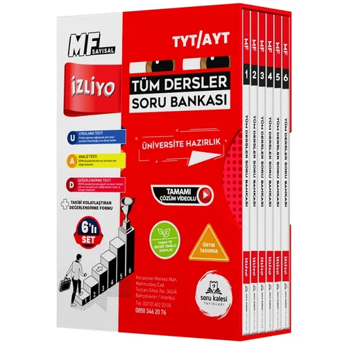 Soru Kalesi YKS TYT AYT Tüm Dersler Sayısal İzliyo Soru Bankası Seti