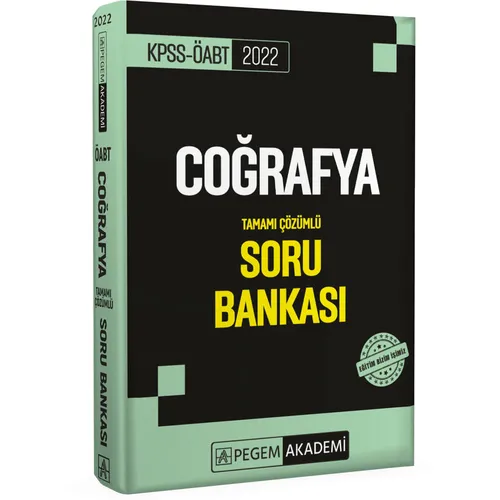Pegem Akademi 2022 KPSS ÖABT Coğrafya Tamamı Çözümlü Soru Bankası