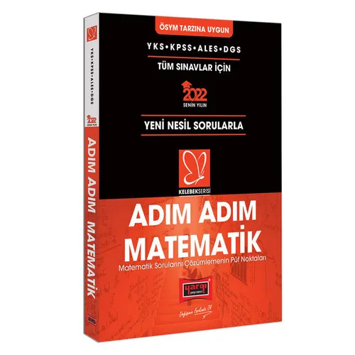 Yargı 2022 YKS KPSS ALES DGS Kelebek Serisi Adım Adım Matematik Soru Bankası ve Püf Noktaları