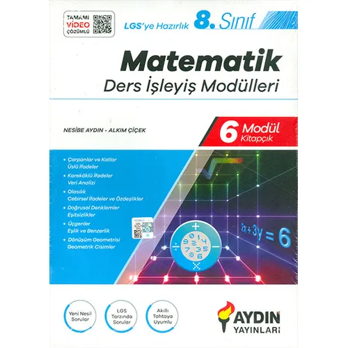 8.Sınıf Matematik Ders İşleyiş Modülleri Aydın Yayınları