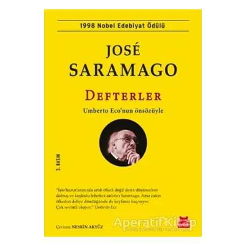 Defterler - Jose Saramago - Kırmızı Kedi Yayınevi