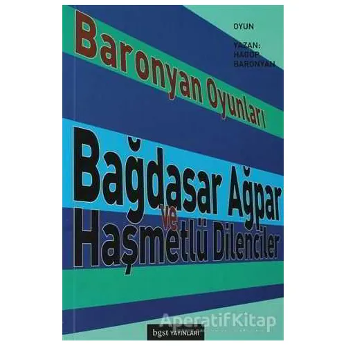 Baronyan Oyunları - Hagop Baronyan - Bgst Yayınları