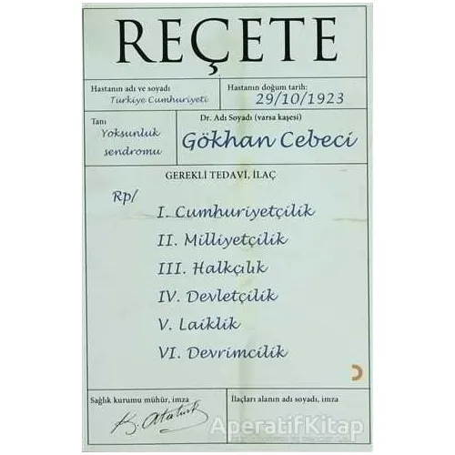 Reçete - Gökhan Cebeci - Cinius Yayınları