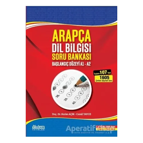 Arapça Dil Bilgisi Soru Bankası - Kerim Açık - Akdem Yayınları