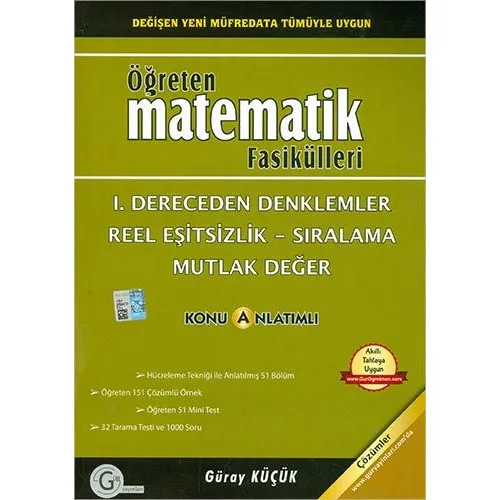 Gür Öğreten Matematik 1.Dereceden Denklemler, Reel Eşitsizlik - Sıralama Mutlak Değer