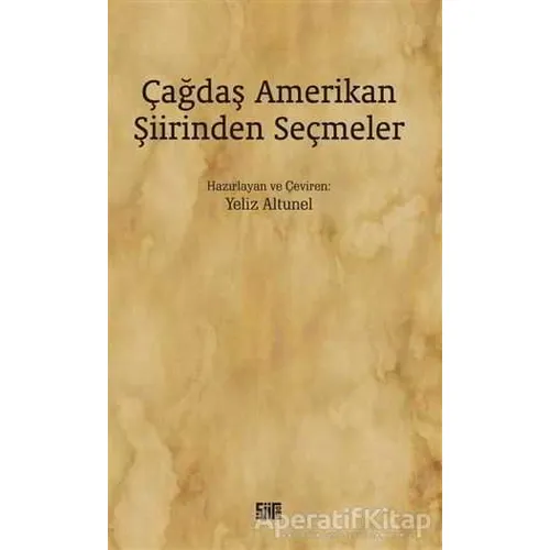 Çağdaş Amerikan Şiirinden Seçmeler - Yeliz Altunel - Şiirden Yayıncılık