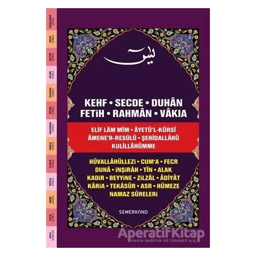 Fihristli Yasini Şerif (Rahle Boy) - Kolektif - Semerkand Yayınları