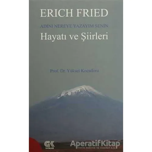 Erich Fried Adını Nereye Yazayım Senin Hayatı ve Şiirleri