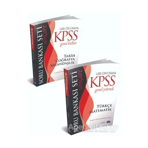 Son Çare Lise-Ön Lisans Kpss Genel Kültür/Genel Yetenek Soru Bankası (2 Kitap Takım)