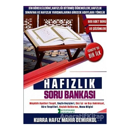 Hafızlık Soru Bankası - Mahir Demirkol - Kutup Yıldızı Yayınları