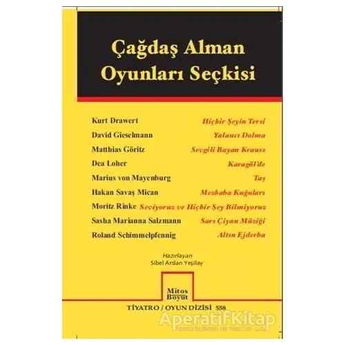 Çağdaş Alman Oyunları Seçkisi - Roland Schimmelpfennig - Mitos Boyut Yayınları