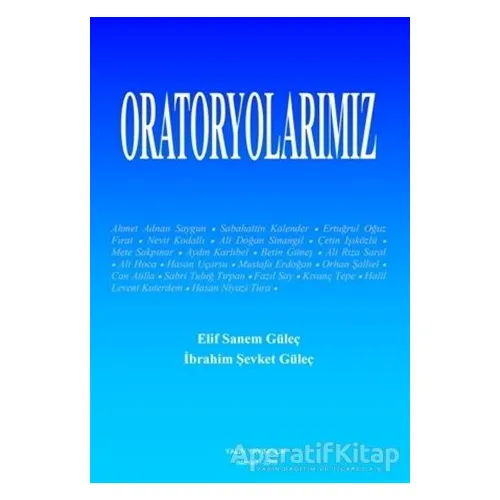 Oratoryolarımız - Elif Sanem Güleç - Yalın Yayıncılık