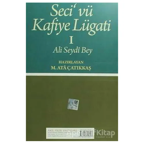 Seci vü Kafiye Lügati (2 Cilt Takım) - M. Ata Çatıkkaş - Akıl Fikir Yayınları