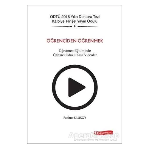 Öğrenciden Öğrenmek - Fadime Ulusoy - ODTÜ Geliştirme Vakfı Yayıncılık