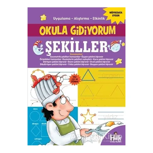 Şekiller - Okula Gidiyorum - Kolektif - Halk Kitabevi