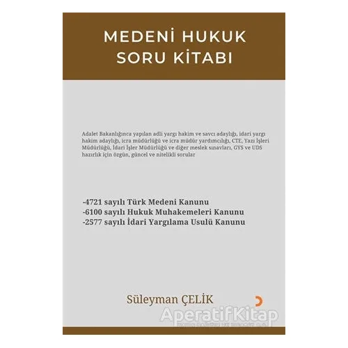 Medeni Hukuk Soru Kitabı - Süleyman Çelik - Cinius Yayınları