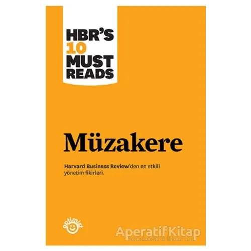 Müzakere - Harvard Business Review - Optimist Kitap