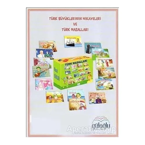Türk Büyüklerinin Hikayeleri ve Türk Masalları (15 Kitap) - Kolektif - Güloğlu Yayıncılık