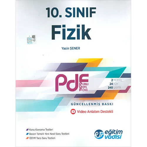 Eğitim Vadisi 10.Sınıf Fizik PDF Video Anlatım Destekli