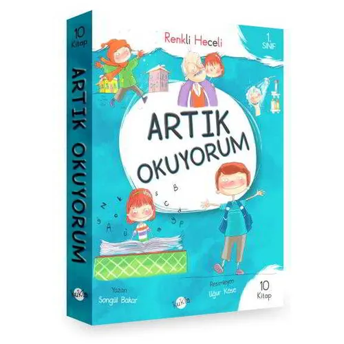 1. Sınıf - Artık Okuyorum 10 Kitap (Renkli HECELİ) - Kolektif - Kukla Yayınları