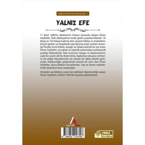 Yalnız Efe - Ömer Seyfettin - Aperatif Kitap Yayınları