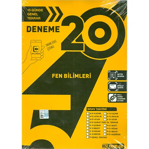 5.Sınıf 20li Fen Bilimleri Deneme Hız Yayınları