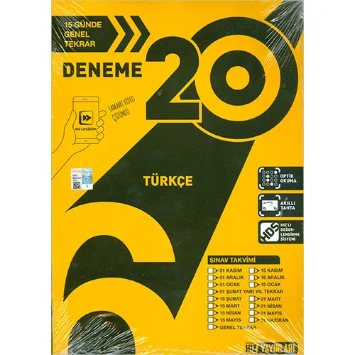 6.Sınıf 20li Türkçe Deneme Hız Yayınları