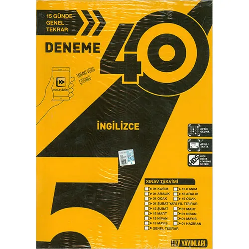 5.Sınıf 40lı İngilizce Deneme Hız Yayınları