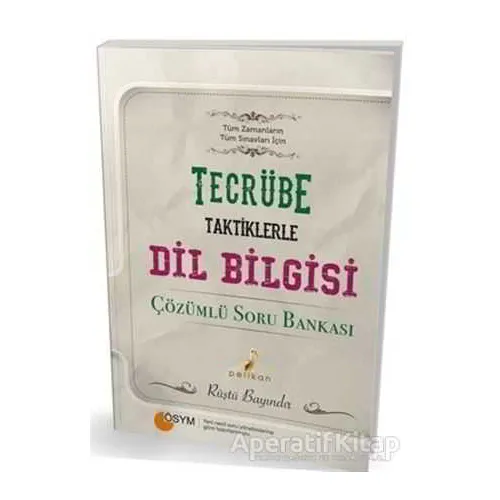 Tecrübe Taktiklerle Dil Bilgisi Çözümlü Soru Bankası