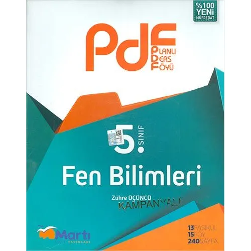 Martı Kampanyalı 5.Sınıf Fen Bilimleri PDF Planlı Ders Föyü