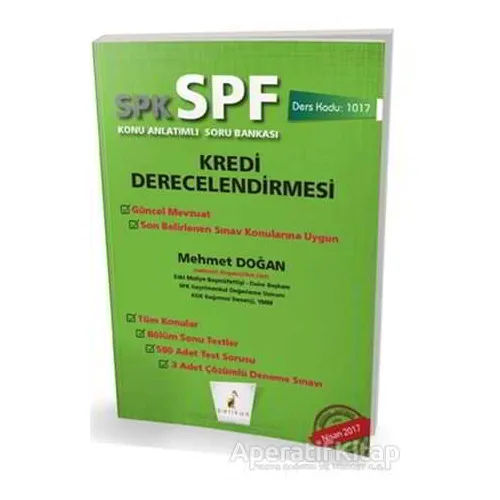 SPK - SPF Kredi Derecelendirmesi Konu Anlatımlı Soru Bankası